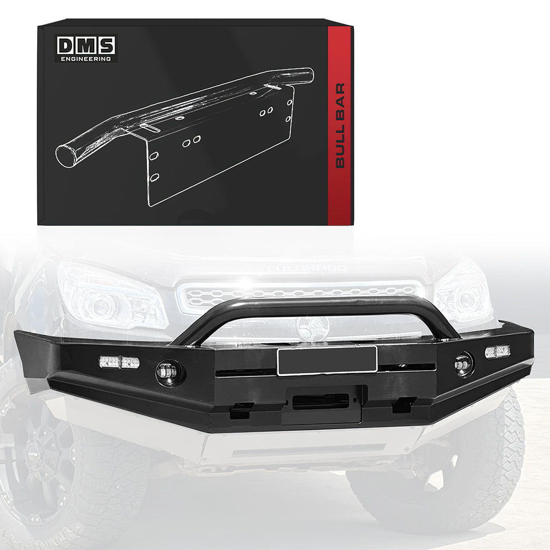 Holden Colorado RG (2012 - 2016) Steel Bull Bar + LED Lights