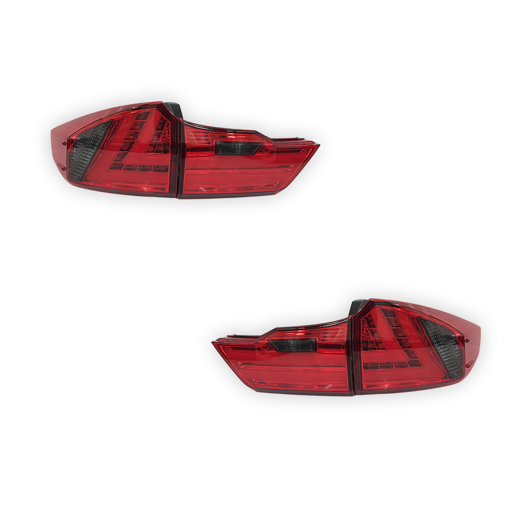 Honda City GM6 (2014 - 2017) Red Smoked LED Tail Lights LH + RH