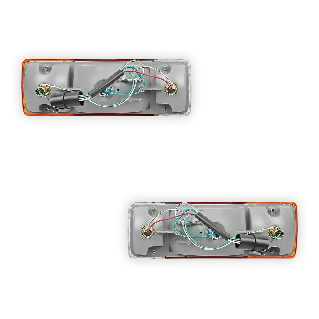 Toyota HiLux 2WD / 4WD (1988 - 2005) Round Plug Tray OEM Style Tail Lights LH + RH