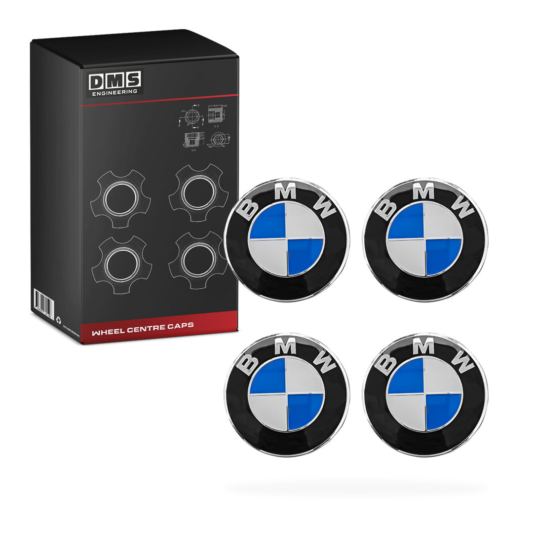 BMW 3-Series E30 / E36 / E46 / E90 / F30 / G20 (1983 - 2025) 4 Pcs. 68mm Wheel Centre Caps