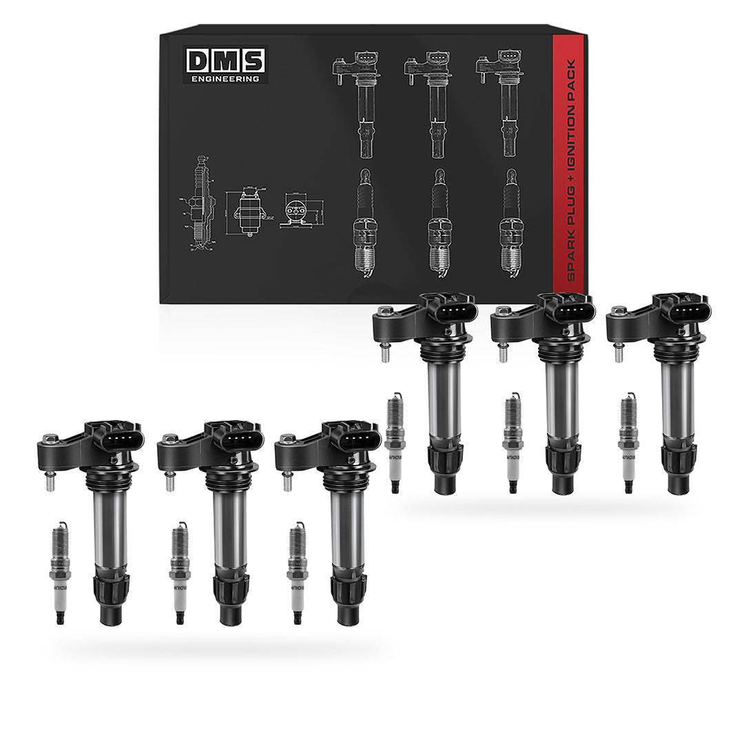 Suzuki Grand Vitara XL-7 JC636 (2007 - 2009) 3.6L Fin Top Ignition Coils and Spark Plugs Complete Set