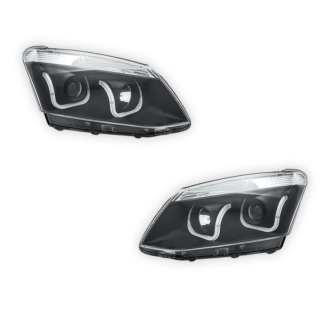 Isuzu D-MAX (2012 - 2016) Black Eagle U-Shape Halo Angel Eyes Headlights LH + RH