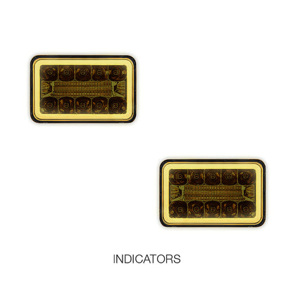 Universal 4 Pcs. 4x6" LED Headlights LH + RH