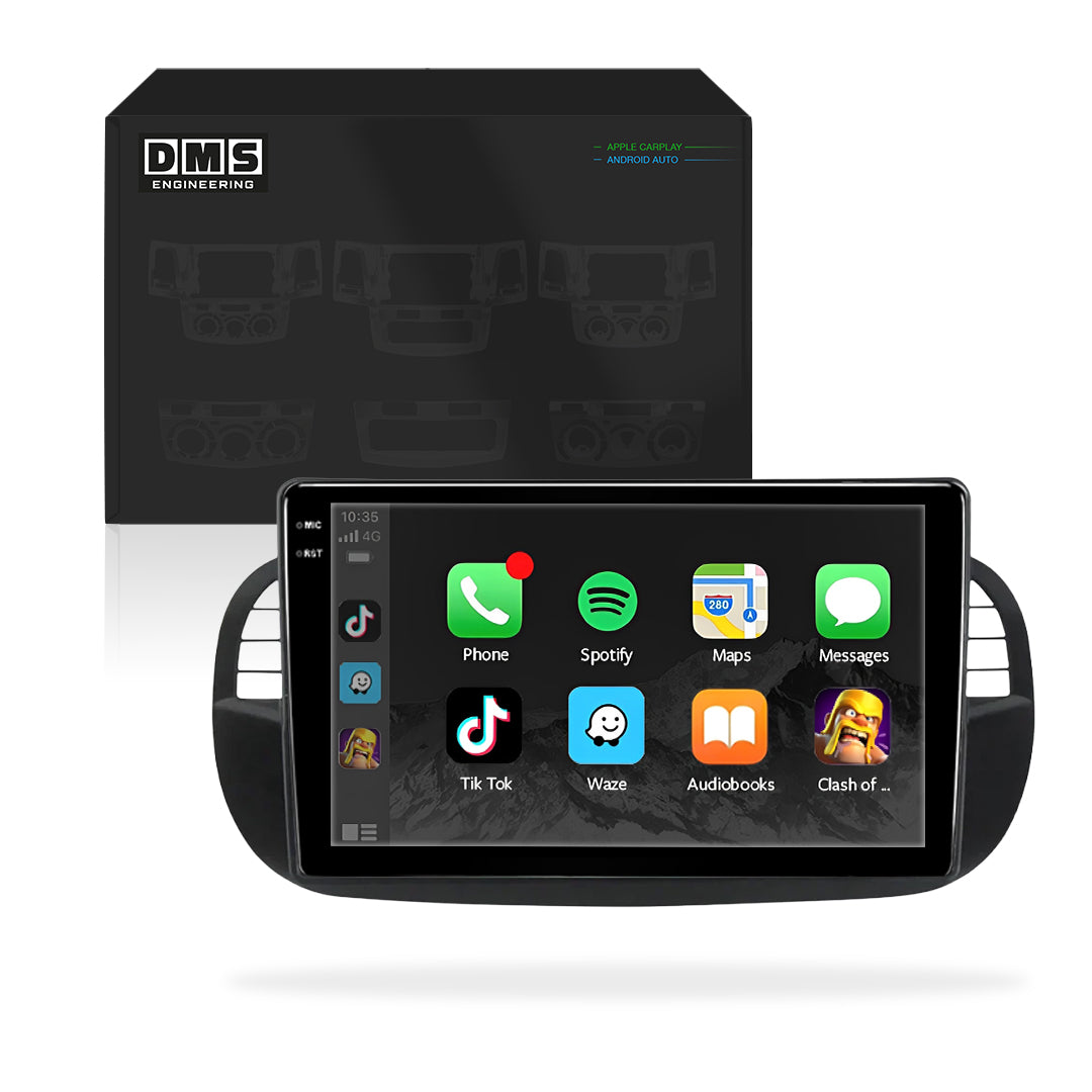 Fiat 500 Series 1 (2008 - 2014) 9" 13.3" Wireless Android 16 Head Unit for Apple CarPlay / Android Auto