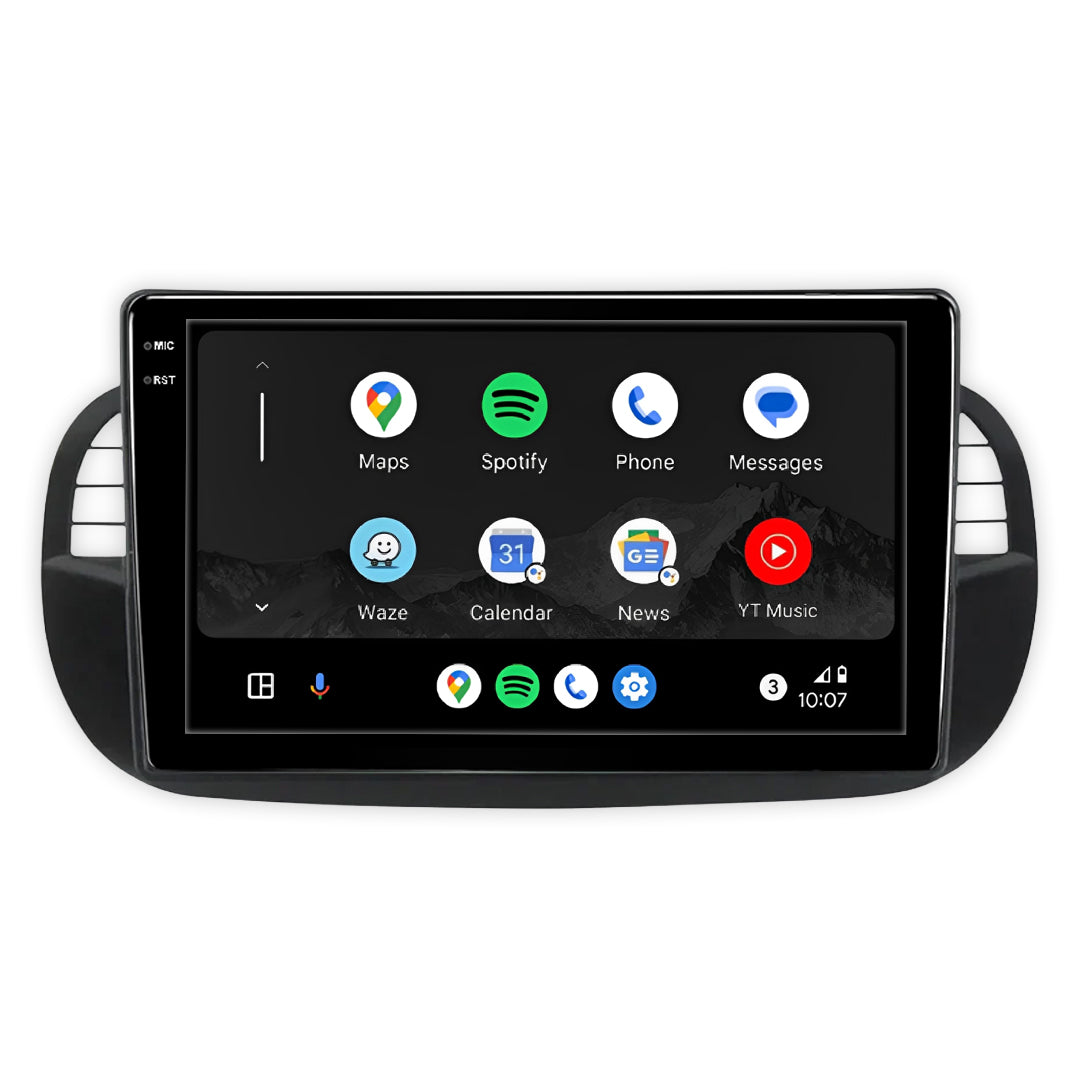 Fiat 500 Series 1 (2008 - 2014) 9" 13.3" Wireless Android 16 Head Unit for Apple CarPlay / Android Auto