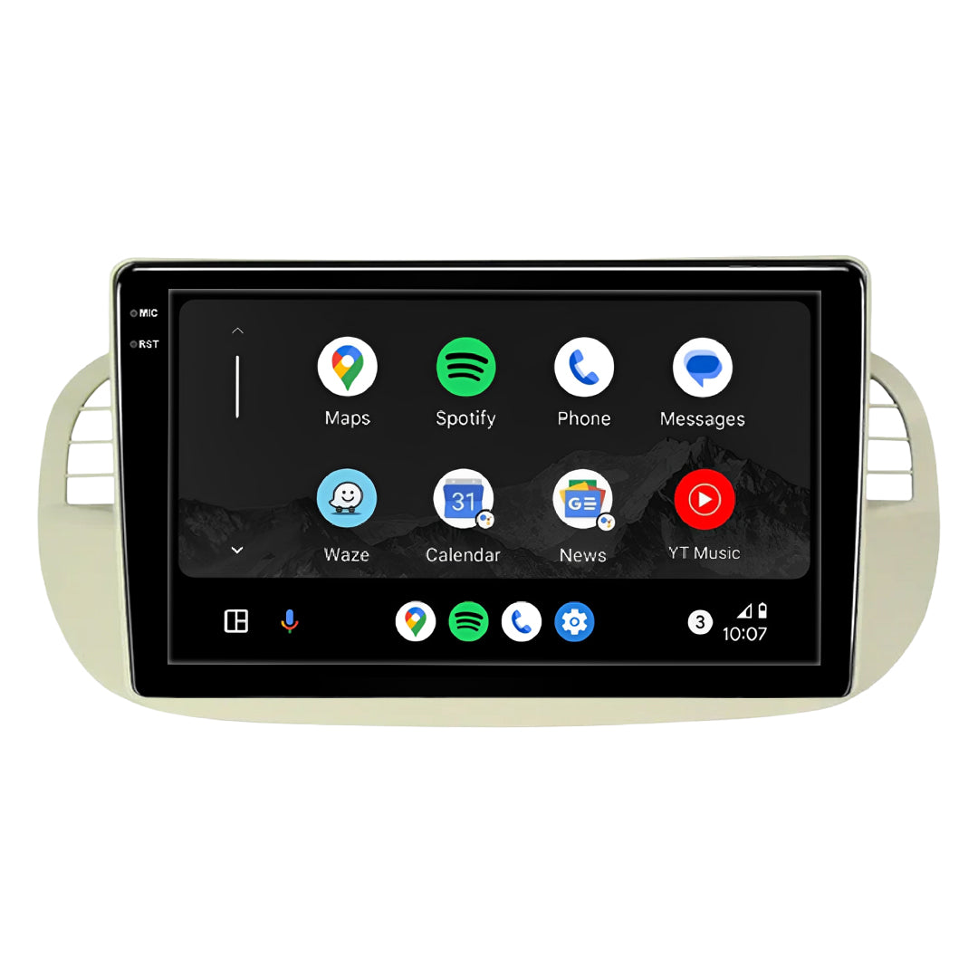 Fiat 500 Series 1 (2008 - 2014) 9" 13.3" Wireless Android 16 Head Unit for Apple CarPlay / Android Auto
