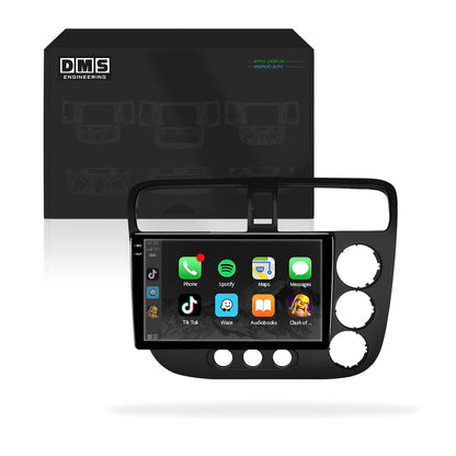 Honda Civic ES Sedan (2000 - 2005) 9" 13.3" Wireless Android 16 Head Unit for Apple CarPlay / Android Auto