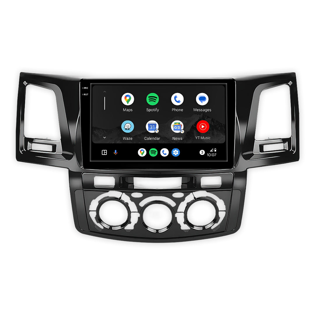 Toyota Hilux N70 (2005 - 2015) 9" 13.3" Wireless Android 16 Head Unit for Apple CarPlay / Android Auto Digital AC Panel
