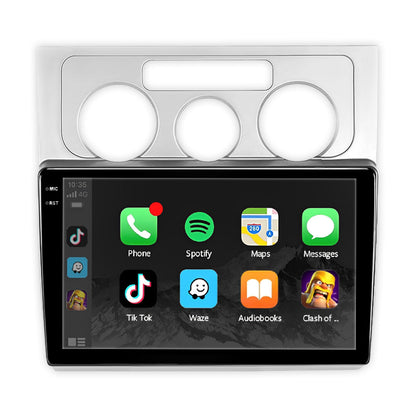 Volkswagen Touran 1T (2003 - 2014) 9" 13.3" Wireless Android 16 Head Unit for Apple CarPlay / Android Auto Silver Trim