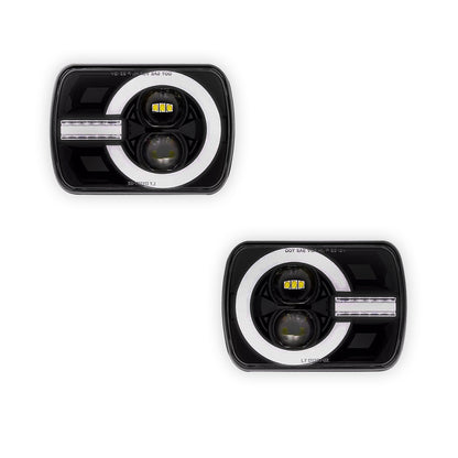 Nissan Navara D21 (1986 - 1997) LED Headlights Halo DRL  LH + RH