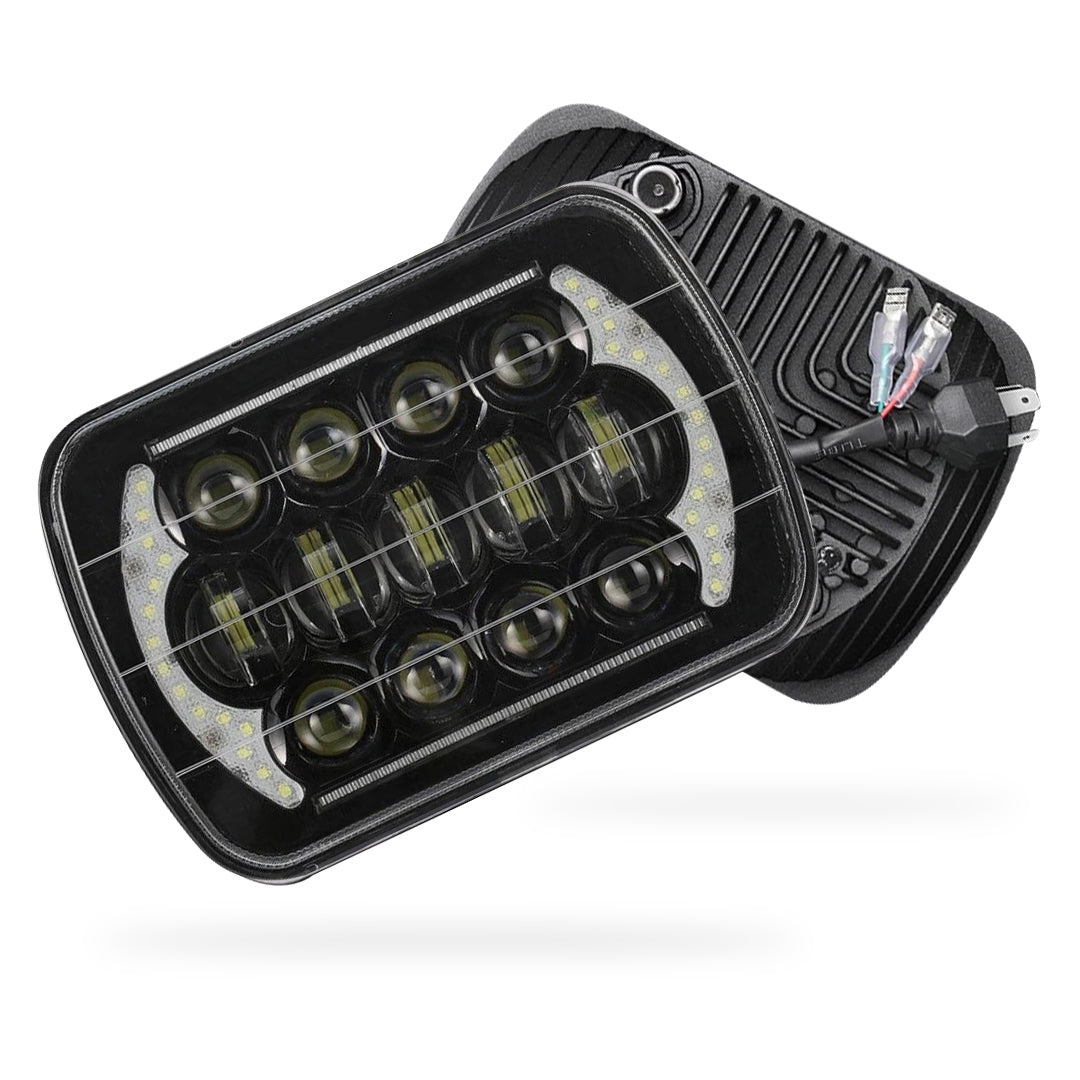 Nissan Navara D21 (1986 - 1997) LED Headlights Halo DRL  LH + RH