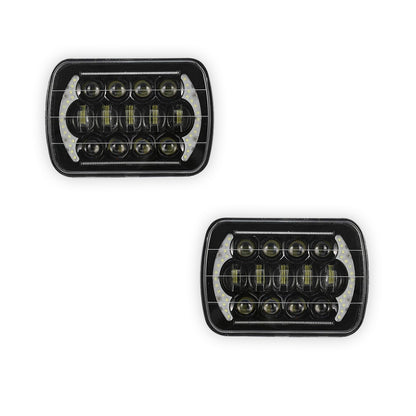 Nissan Navara D21 (1986 - 1997) LED Headlights Halo DRL  LH + RH