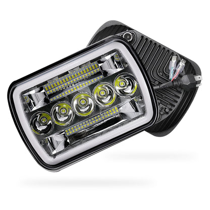 Nissan Navara D21 (1986 - 1997) LED Headlights Halo DRL  LH + RH