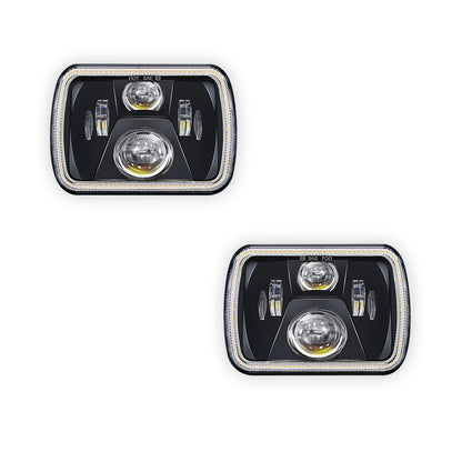 Nissan Navara D21 (1986 - 1997) LED Headlights Halo DRL  LH + RH