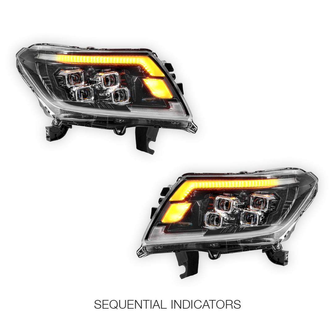 Nissan Navara D23 (2015 - 2020) LED Headlights Halo DRL  LH + RH