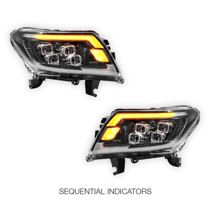 Nissan Navara D23 (2015 - 2020) LED Headlights Halo DRL  LH + RH