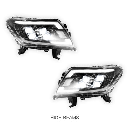 Nissan Navara D23 (2015 - 2020) LED Headlights Halo DRL  LH + RH