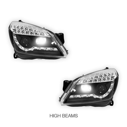 Holden Astra AH (2004 - 2012) LED DRL Projector Headlights LH + RH