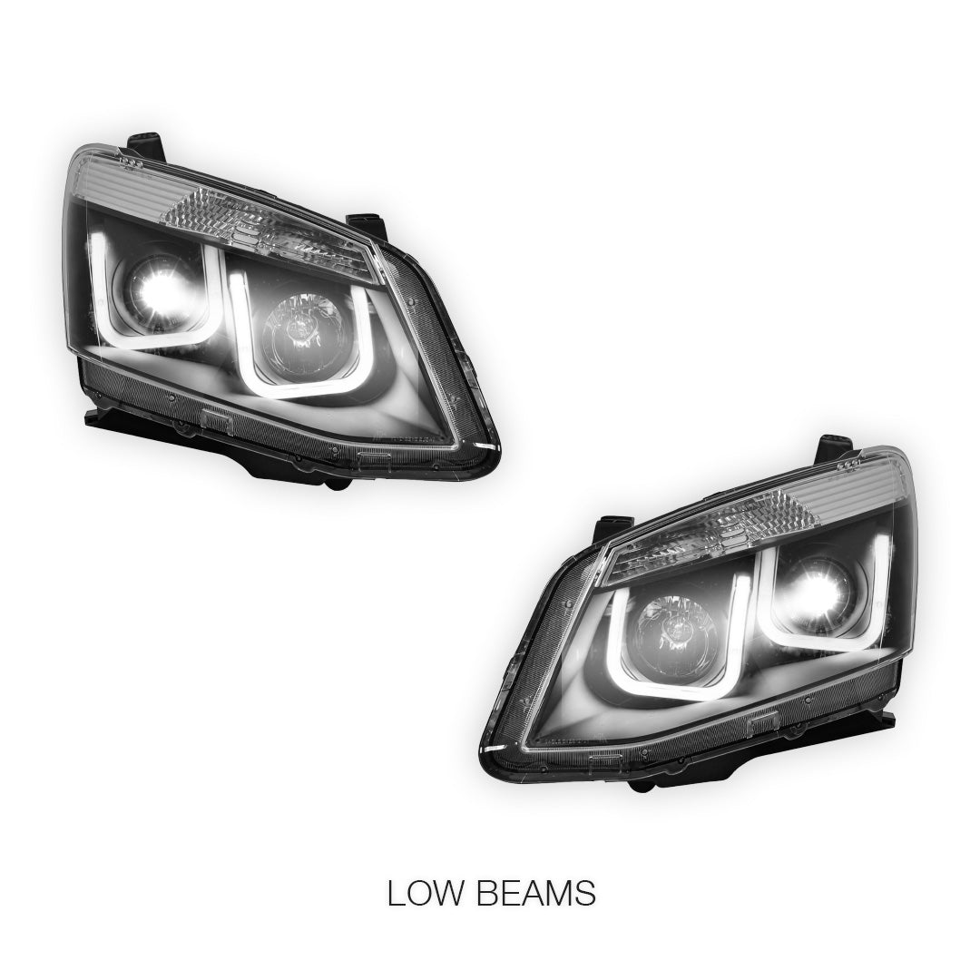 Isuzu D-MAX RT (2012 - 2016) 3D LED Stripe DRL Projector Headlights LH + RH