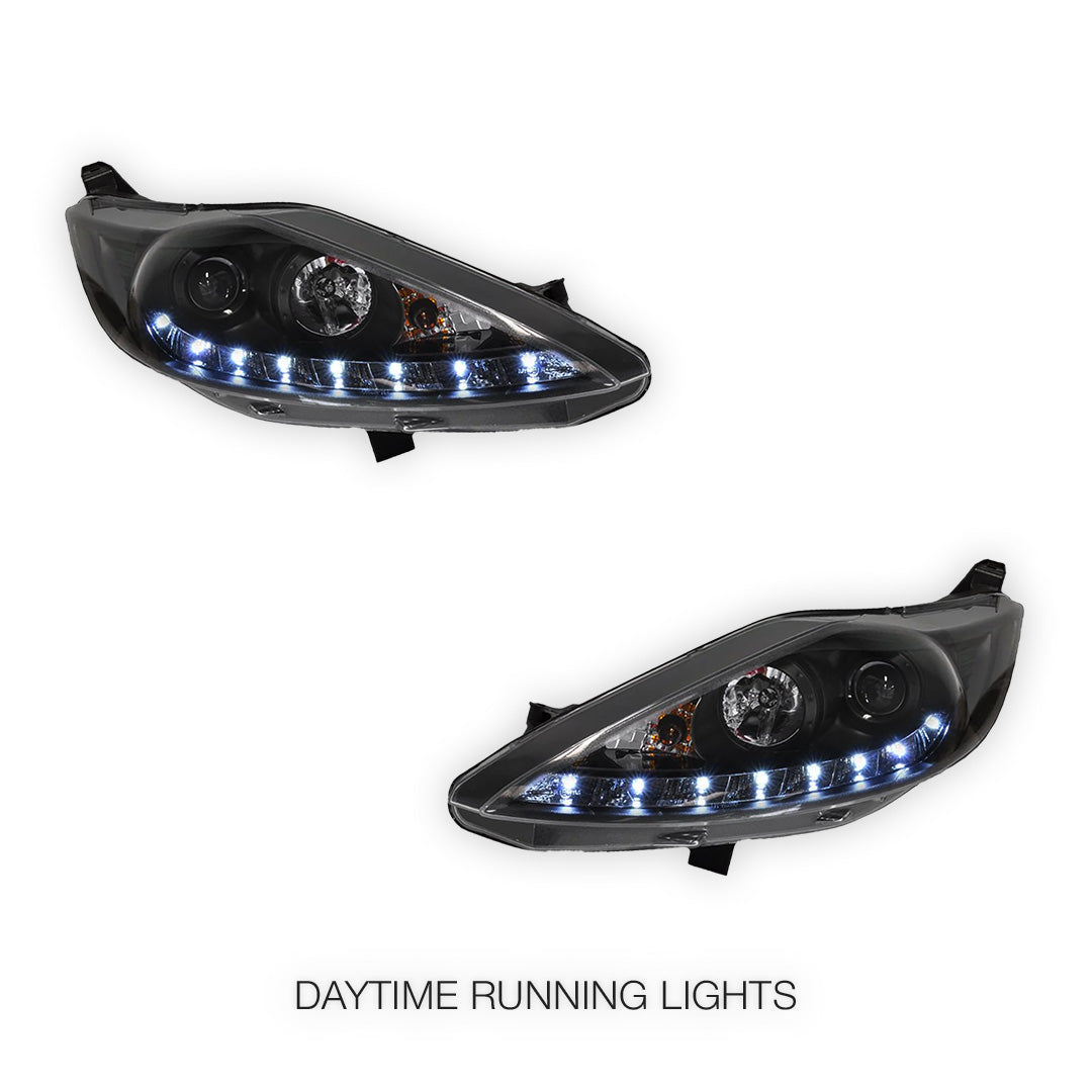Ford Fiesta WS / WT (2009- 2013) LED DRL Projector Headlights LH + RH