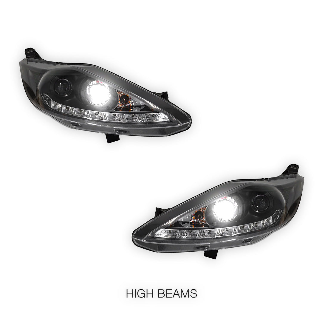 Ford Fiesta WS / WT (2009- 2013) LED DRL Projector Headlights LH + RH