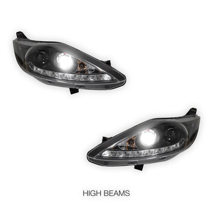 Ford Fiesta WS / WT (2009- 2013) LED DRL Projector Headlights LH + RH