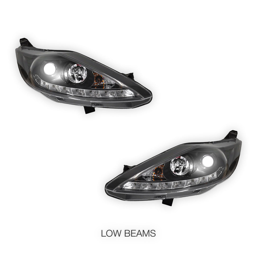 Ford Fiesta WS / WT (2009- 2013) LED DRL Projector Headlights LH + RH
