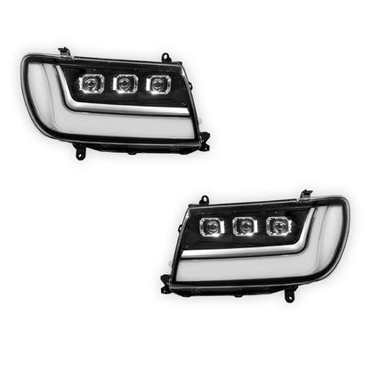 Toyota LandCruiser 100 Series (2005 - 2007) LED DRL Projector Headlights LH + RH