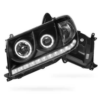 Toyota LandCruiser 100 Series (2005 - 2007) LED DRL Projector Headlights LH + RH