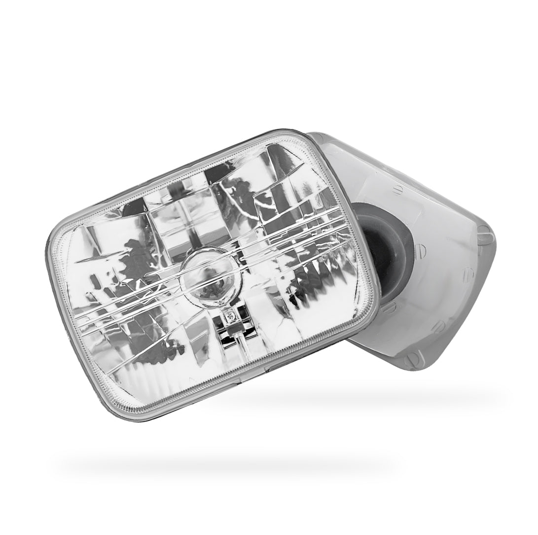 Nissan Navara D21 (1986 - 1997) Headlights with H4 Globe Glass Lens LH + RH