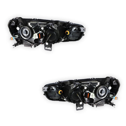 Mitsubishi Lancer CF (2015 - 2017) Clear / Black Halogen OEM Style Headlights LH + RH