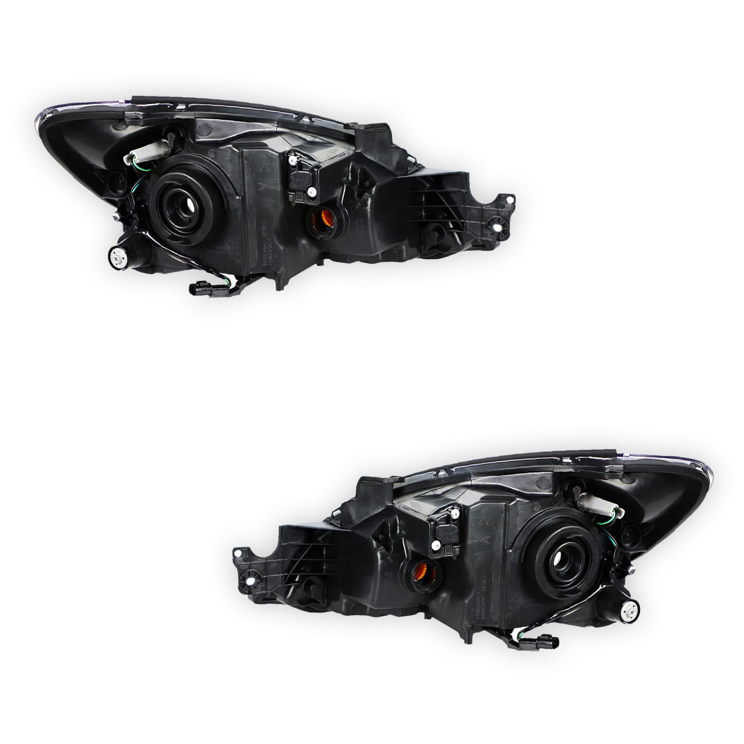 Mitsubishi Lancer CH (2004 - 2006) Chrome / Black OEM Style Headlights LH + RH