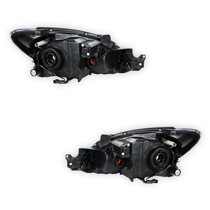 Mitsubishi Lancer CH (2004 - 2006) Chrome / Black OEM Style Headlights LH + RH