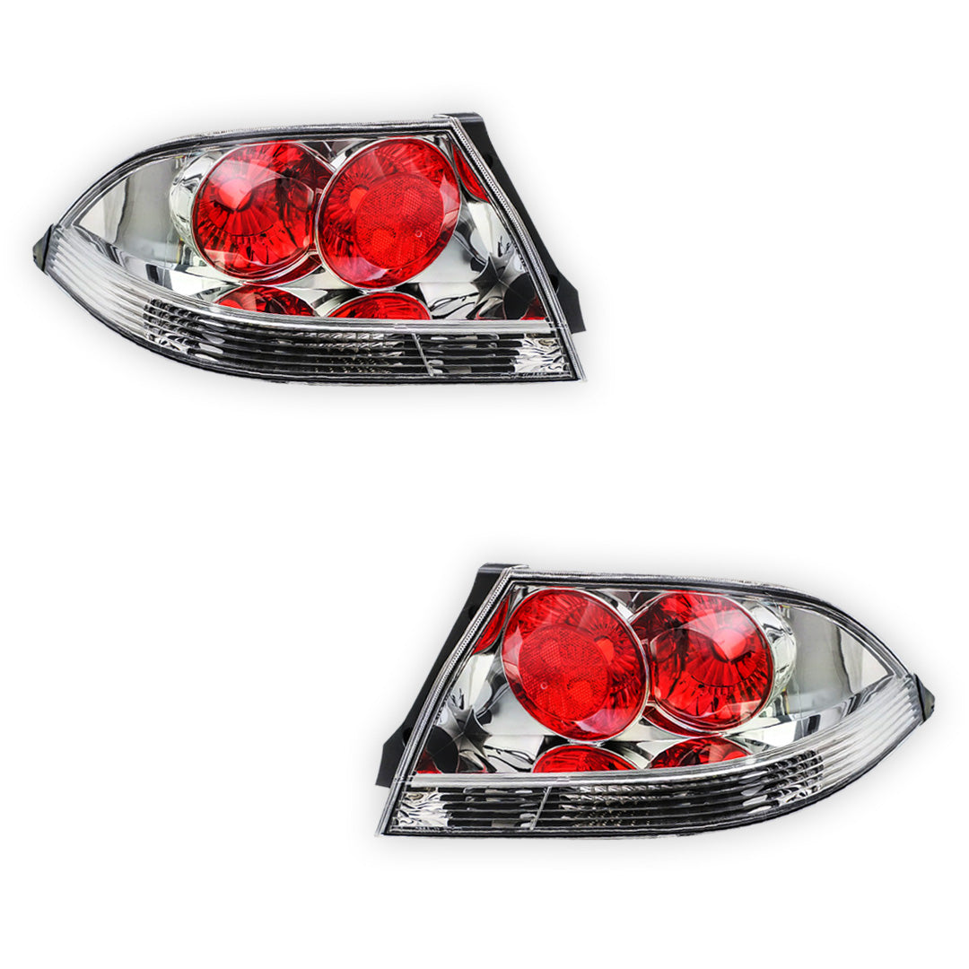 Mitsubishi Lancer CH (2004 - 2006) Clear / Red Halogen OEM Style Tail Lights LH + RH