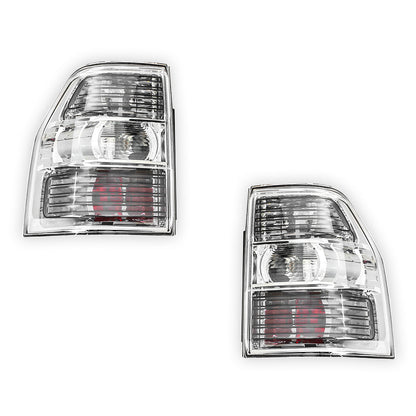 Mitsubishi Pajero NX (2014 - 2021) Clear / Chrome OEM Style Tail Lights LH + RH
