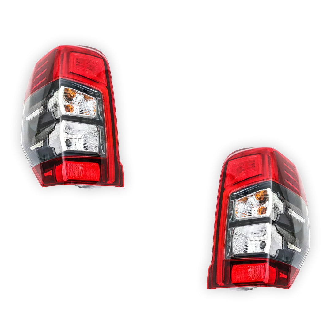 Mitsubishi Triton MR (2018 - 2023) Genuine Red / Amber / White LED Tail Lights LH + RH