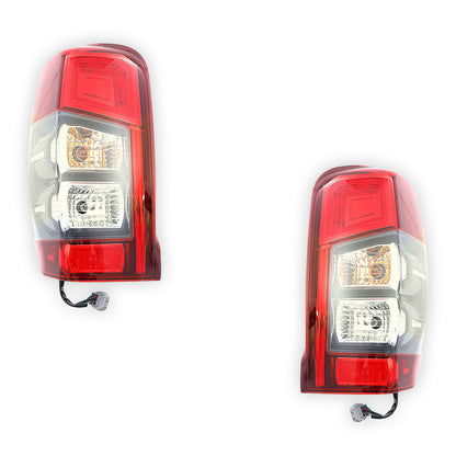 Mitsubishi Triton MR (2018 - 2023) Genuine Red / Clear Halogen Tail Lights LH + RH