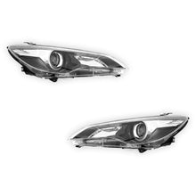 Toyota Camry AW50 (2015 - 2017) Black / Chrome OEM Style Headlights LH + RH