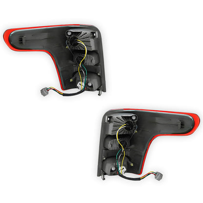 Mitsubishi Triton MQ (2015 - 2018) Red / Black Halogen  OEM Style Tail Lights LH + RH