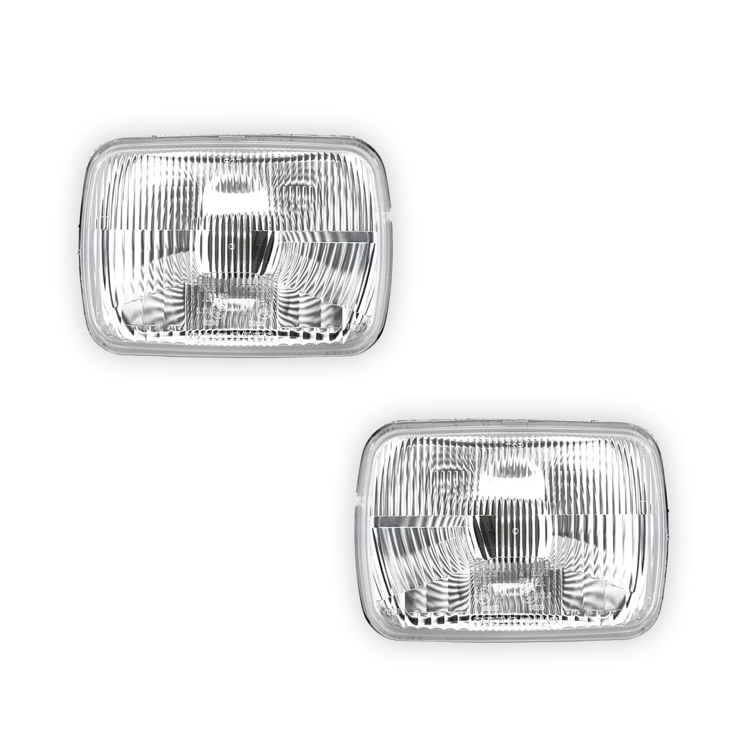 Nissan 180SX S13 Series 1 (1989 - 1990) Chrome Plastic OEM Style Headlights LH + RH