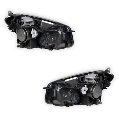 Nissan Dualis J10 (2010 - 2014) Genuine Clear / Black Halogen Headlights LH + RH
