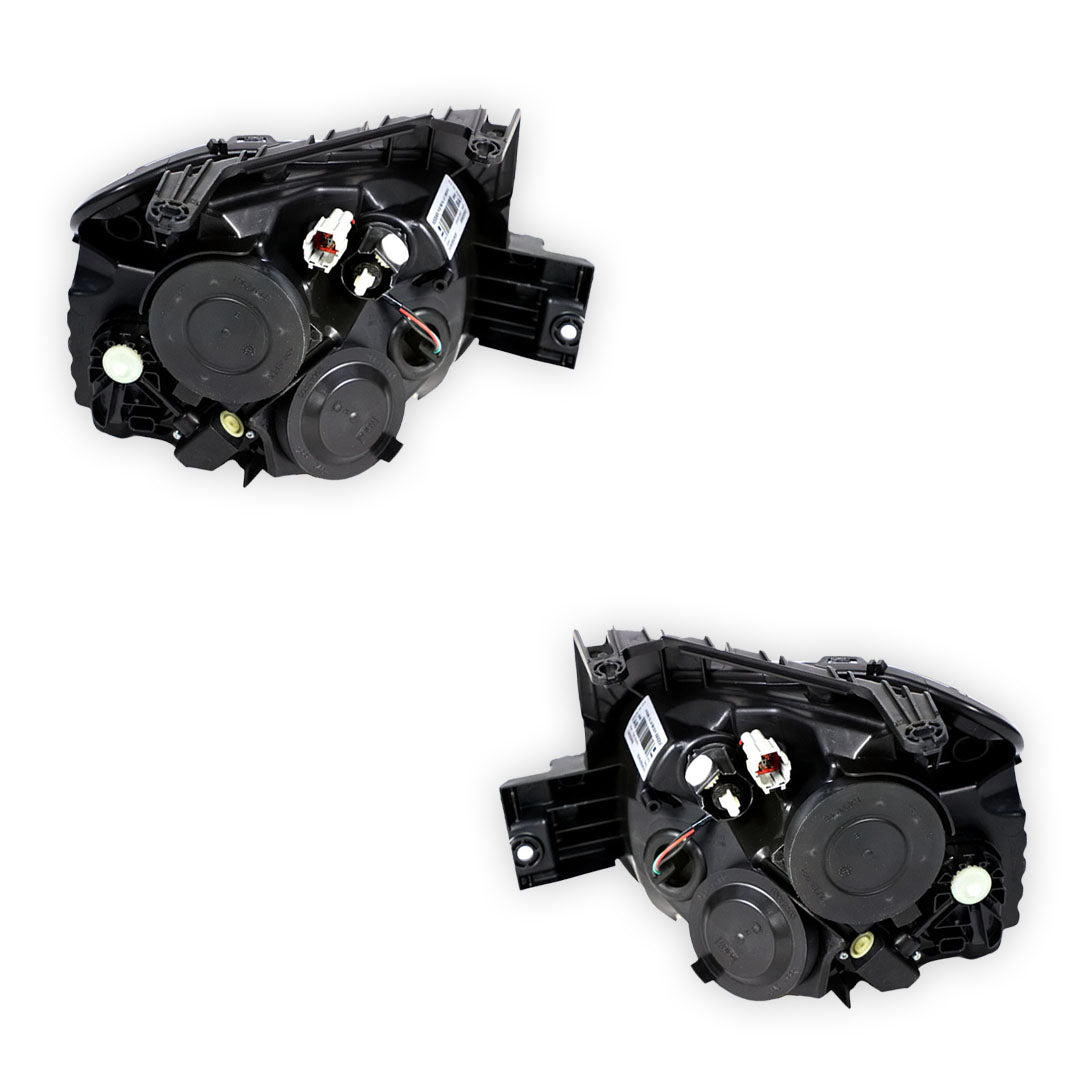 Nissan Juke F15 (2014 - 2020) Genuine Sealed Clear / Chrome Halogen Projector Headlights LH + RH