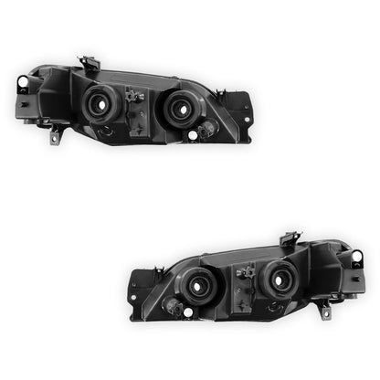 Ford Falcon BF (2005 - 2006) Black OEM Style Headlights LH + RH