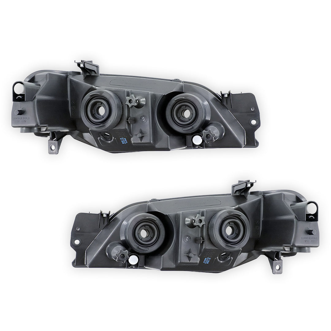 Ford Falcon BA Series 2 (2003 - 2005) OEM Style Headlights Black Reflector LH + RH