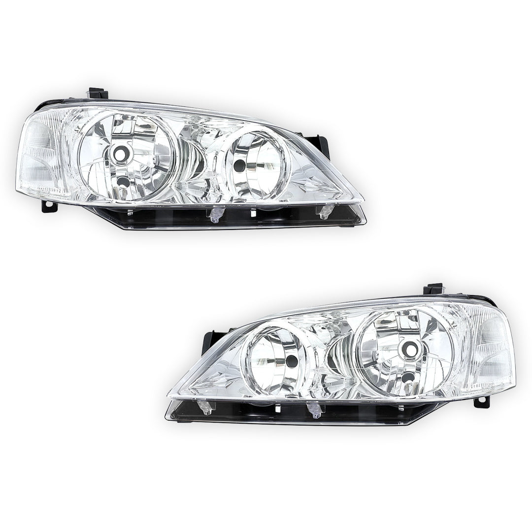 Ford Falcon BA (2002 - 2003) Chrome OEM Style Headlights LH + RH