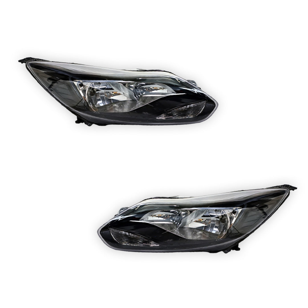 Ford Focus LW (2011 - 2012) Black OEM Style Headlights LH + RH