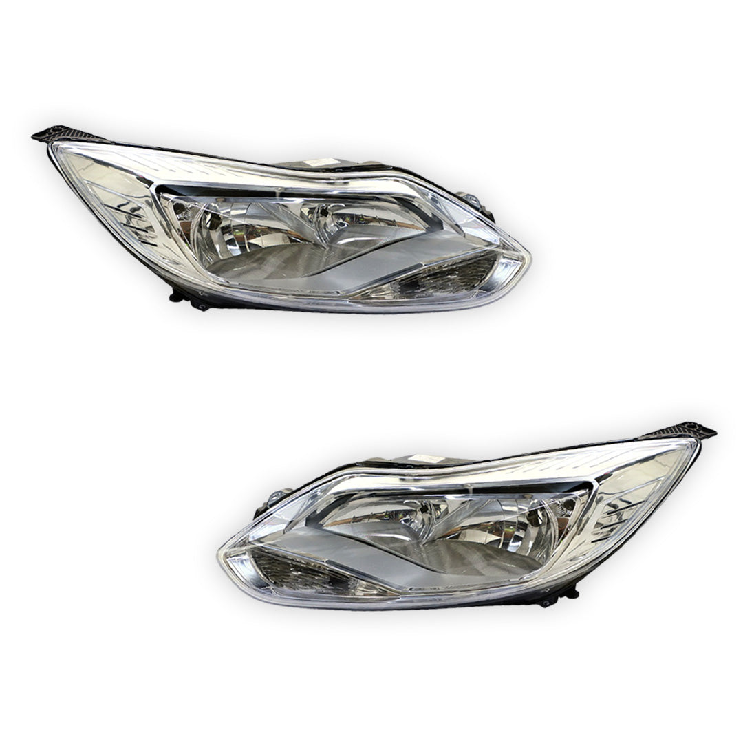 Ford Focus LW (2011 - 2012) Chrome OEM Style Headlights LH + RH