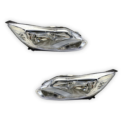Ford Focus LW (2011 - 2012) Chrome OEM Style Headlights LH + RH
