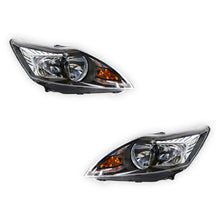 Ford Focus LV (2009 - 2011) Black OEM Style Headlights LH + RH