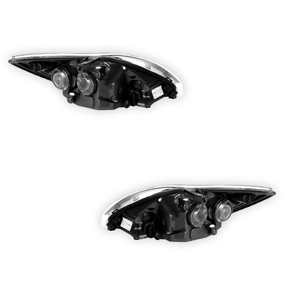 Ford Focus LV (2009 - 2011) Black OEM Style Headlights LH + RH